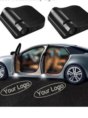 New 2Pcs Custom Logo Wireless Projector Car Door